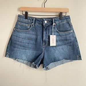 NWT Good American High Rise Denim Cutoff Shorts